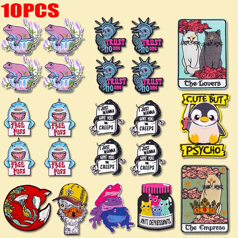 Parches bordados de animales para personalizar ropa