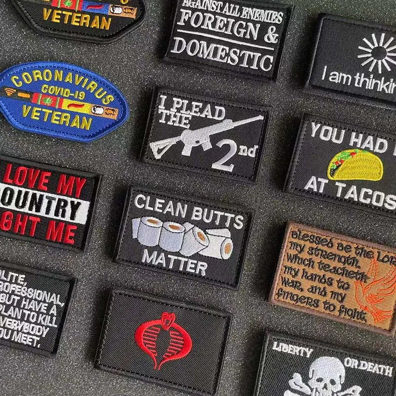 Parche táctico bordado con velcro – Slogan divertido para mochila y gorra - imagen 5