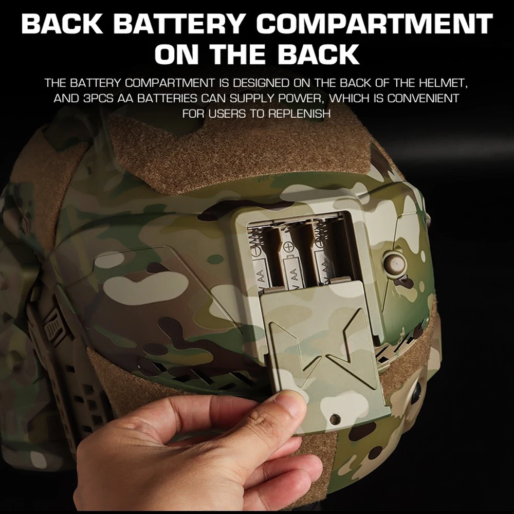 Casco en color verde táctico