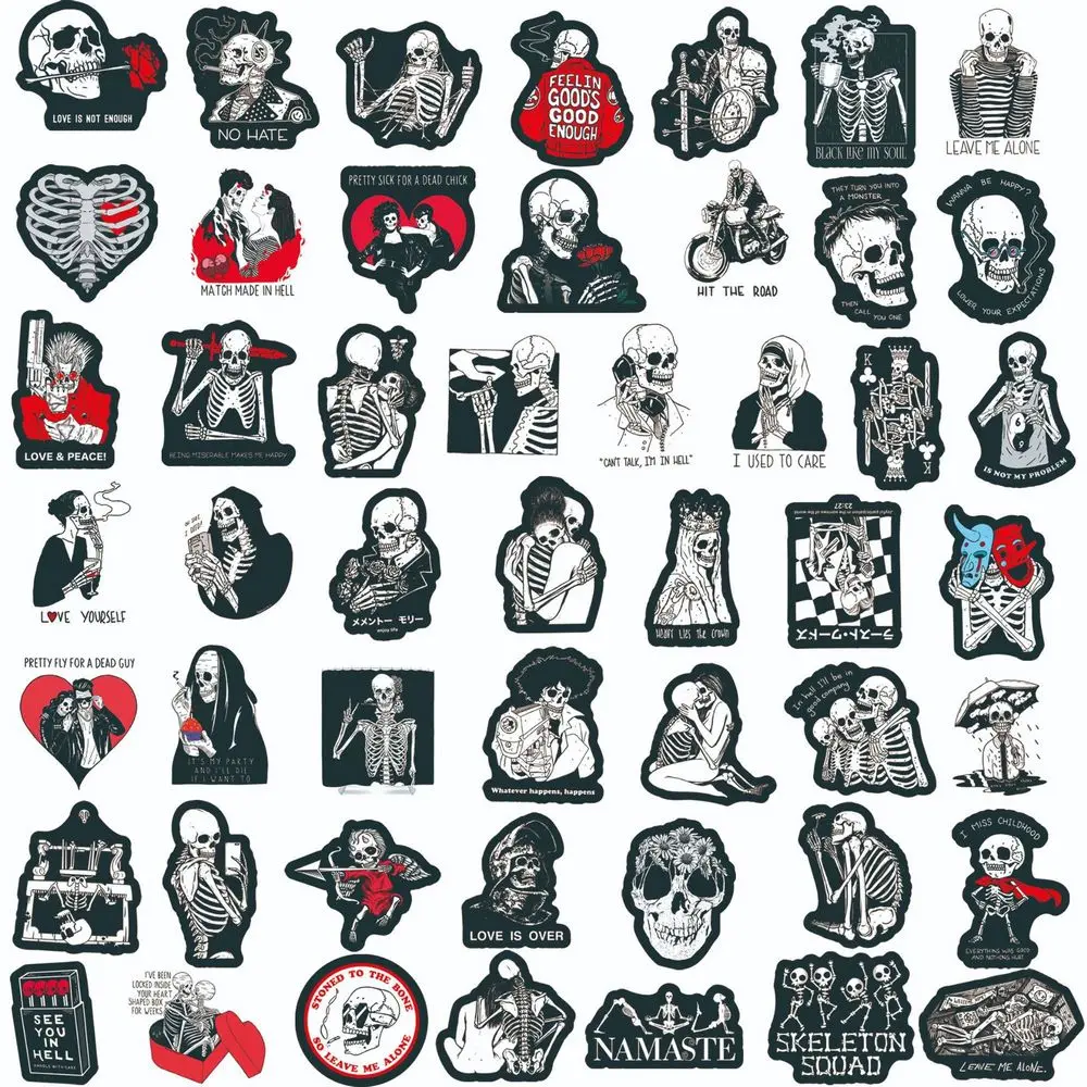 Pegatinas vinilo calavera retro punk para equipo táctico - imagen 2