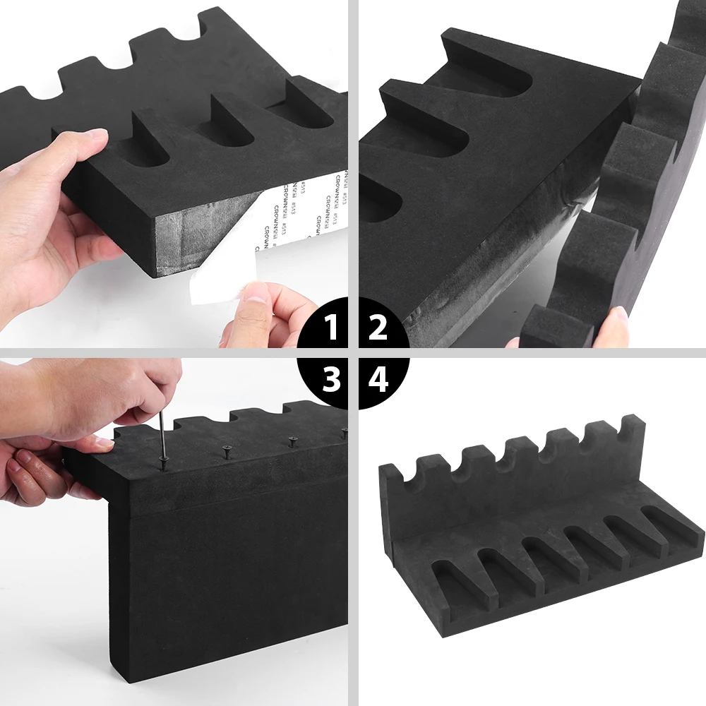Soporte organizador de espuma para pistola Airsoft con ranuras