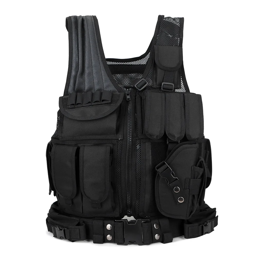 Chaleco táctico camuflaje exterior tejido resistente a desgarros