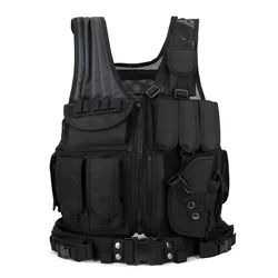 Chaleco táctico camuflaje exterior tejido resistente a desgarros