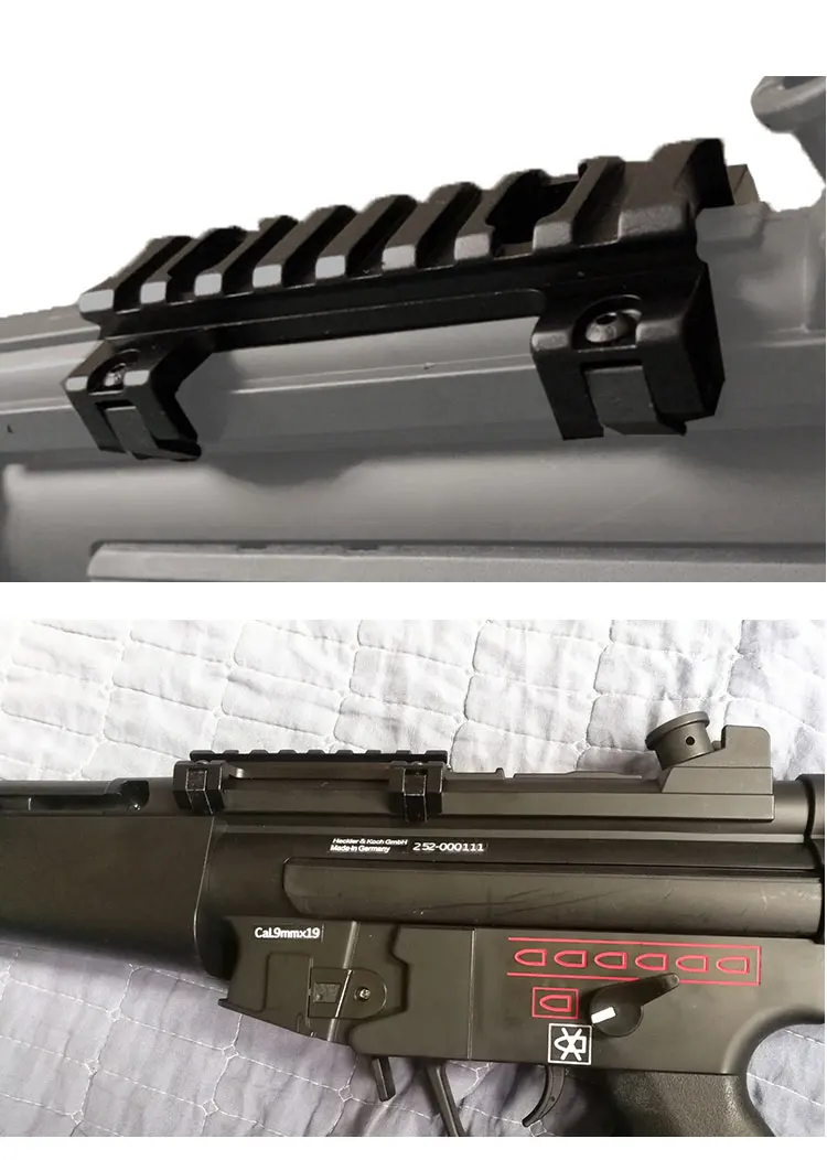 Soporte táctico HK MP5 con accesorios montados