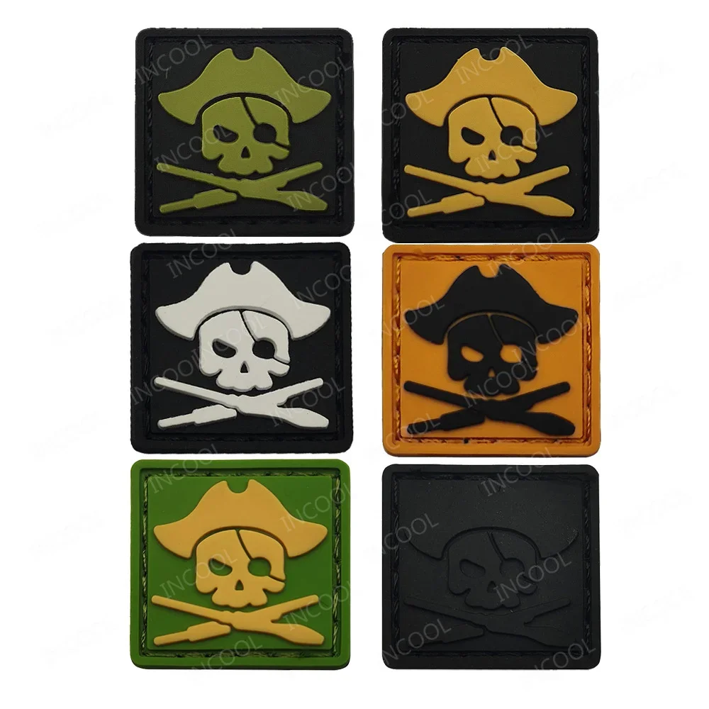Parche táctico PVC mini Airsoft – Calavera, hoja de arce y oso - imagen 2