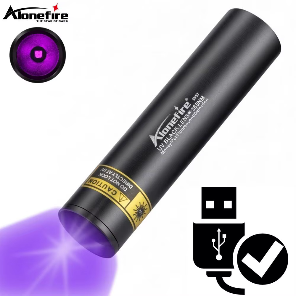 Linterna UV Alonefire SV57 vista frontal