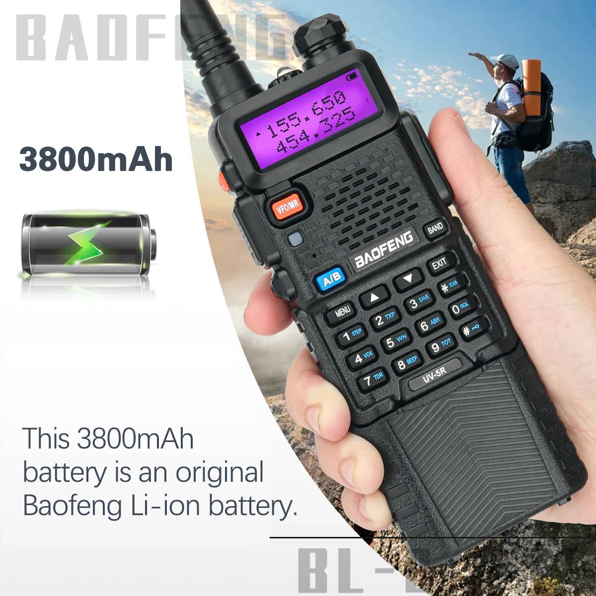 Accesorios incluidos con el Baofeng UV-5R walkie talkie