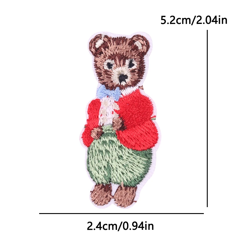 Parche termoadhesivo bordado osito alpaca gato conejo infantil - imagen 5
