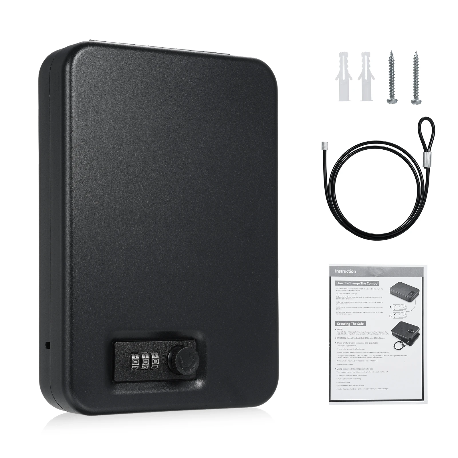 Caja fuerte pequeña portátil con cerradura de combinación