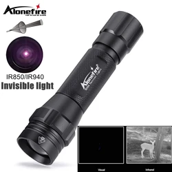 Linterna táctica IR dual Zoom visión nocturna LED de relleno