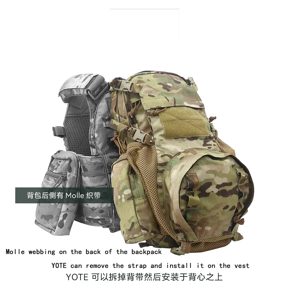 Mochila táctica multiusos exterior con bolsa de hidratación y casco - imagen 4