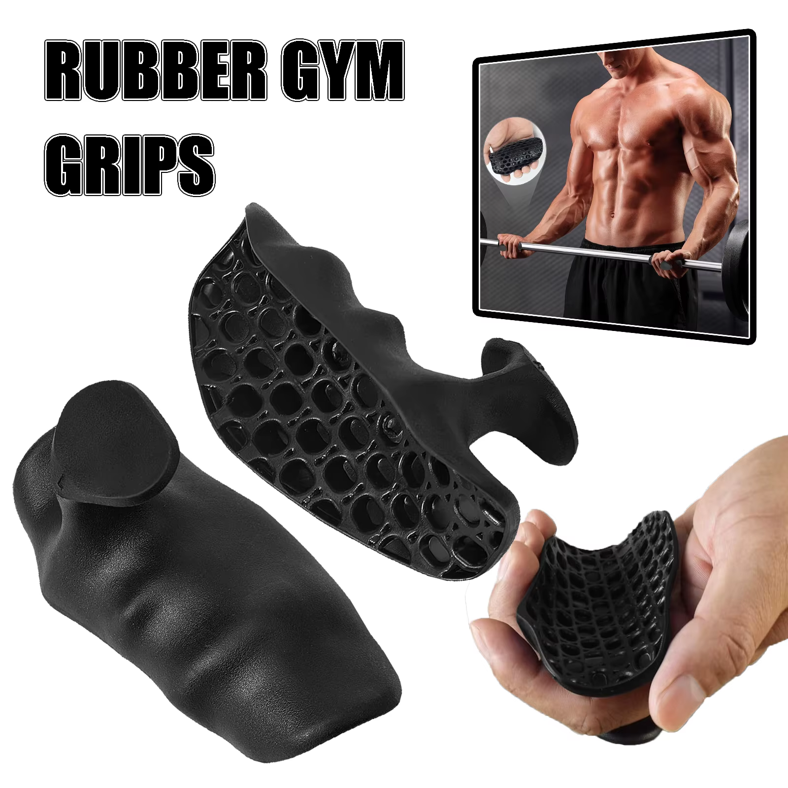 Guantes sin dedos de entrenamiento con agarre para dominadas - imagen 5
