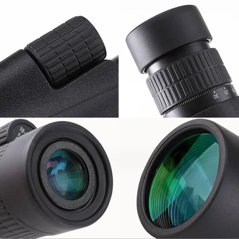 Monocular HD 10-30x50 con trípode y clip móvil – Portátil para observación - imagen 3