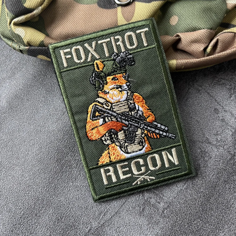 Fox Trot Recon parche táctico bordado de velcro para mochila - imagen 4