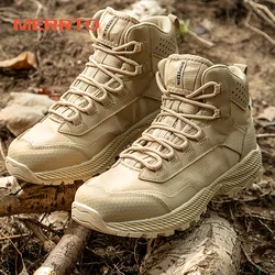 MERRTO Botas tácticas impermeables de senderismo hombre desert