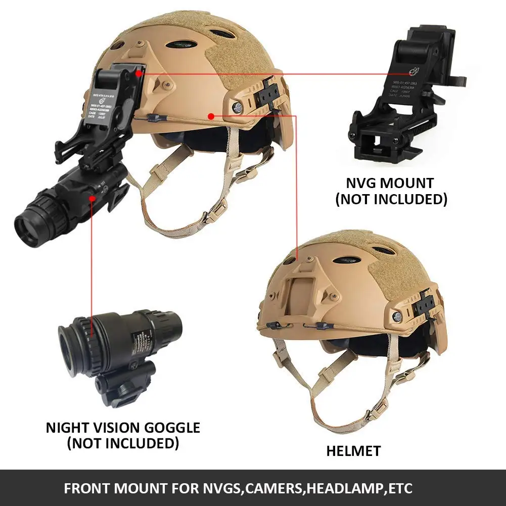 Casco rápido estilo FAST BOOIU, color militar