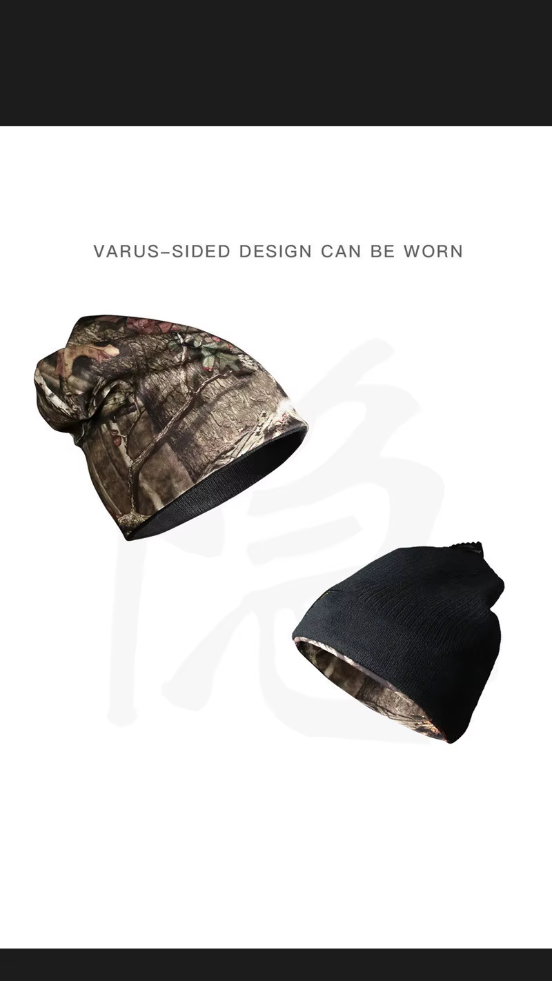 Gorro de punto antifrío en uso exterior
