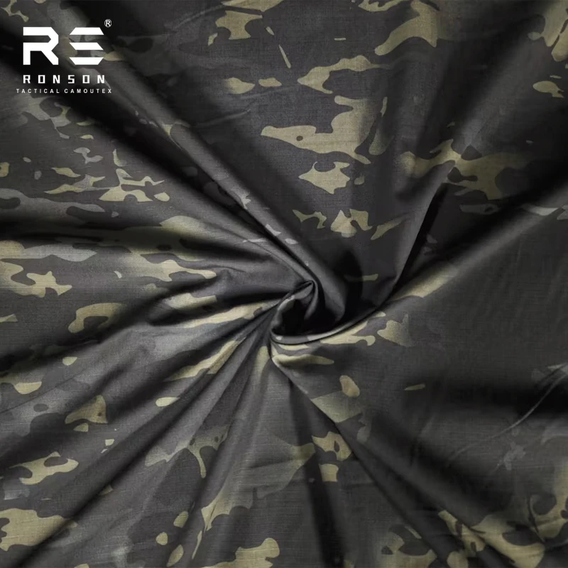 Tela táctica ripstop NYCO camuflaje CP negra para uniformes - imagen 5