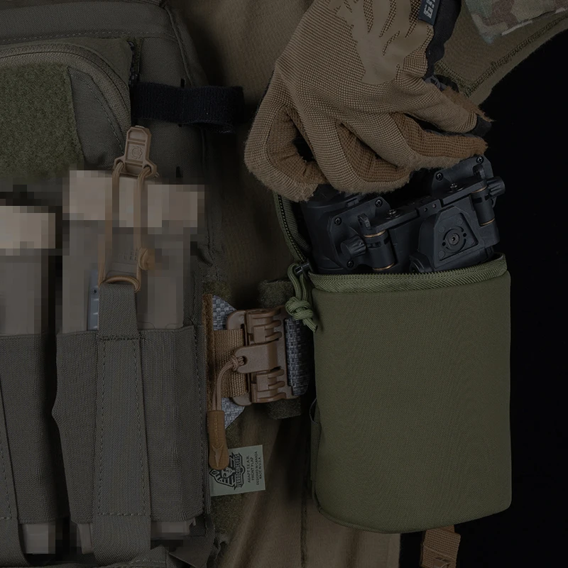 Bolsa táctica MOLLE doble cremallera para equipo de visión nocturna - imagen 4