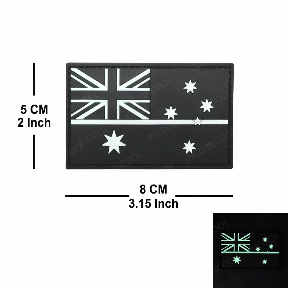 Insignia táctica PVC Australia luminoso – Parche bandera para mochila y ropa - imagen 3