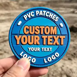 Parche táctico de PVC termoadhesivo 3D con logo personalizado