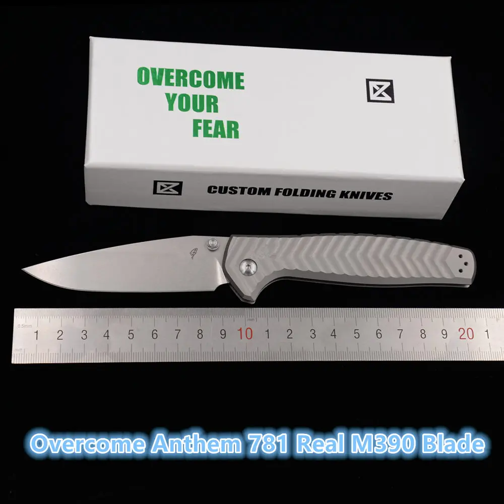 Overcome Anthem 781 cuchillo táctico mango titanio M390 cerámica