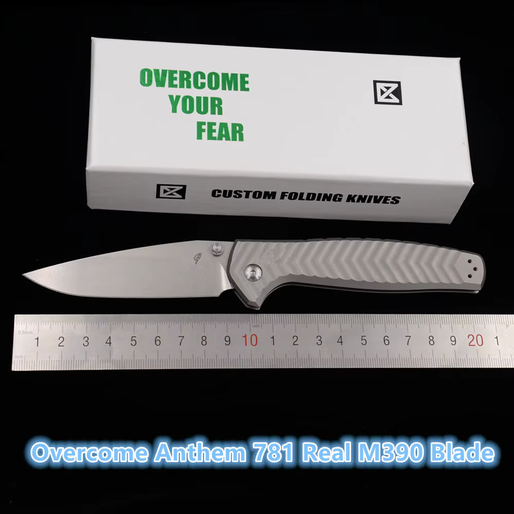 Overcome Anthem 781 cuchillo táctico mango titanio M390 cerámica