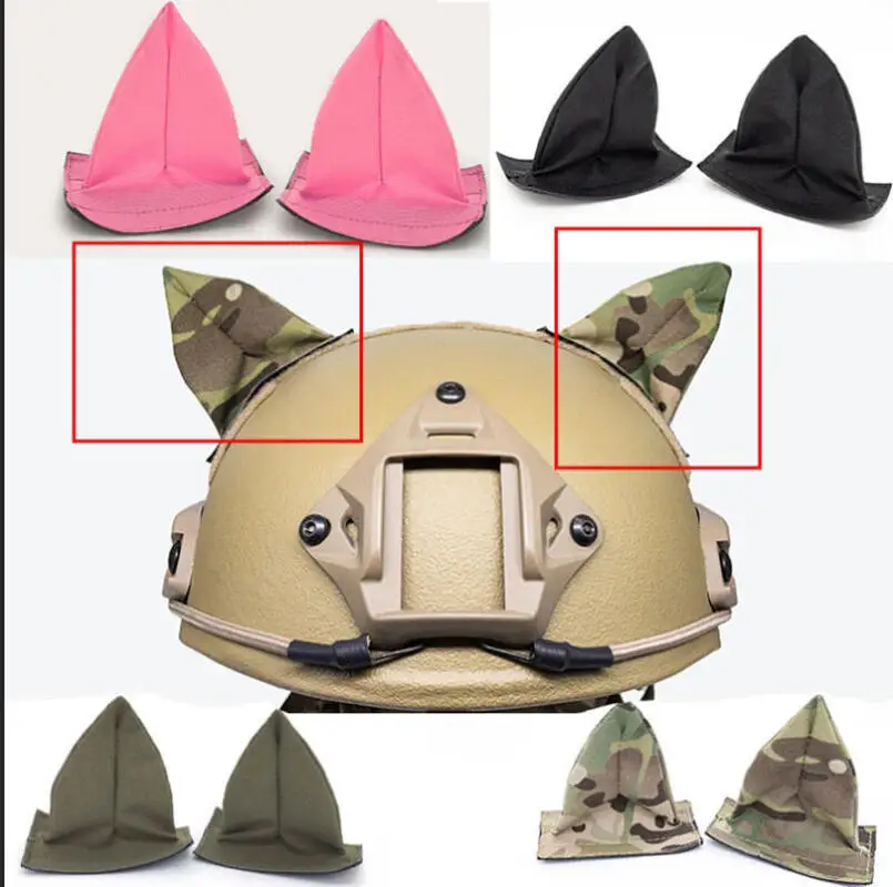 Parche táctico para casco gato con velcro, gancho y bucle cosplay