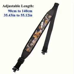 Bandolera caza 2 puntos ajustable neopreno antideslizante hebilla giratoria