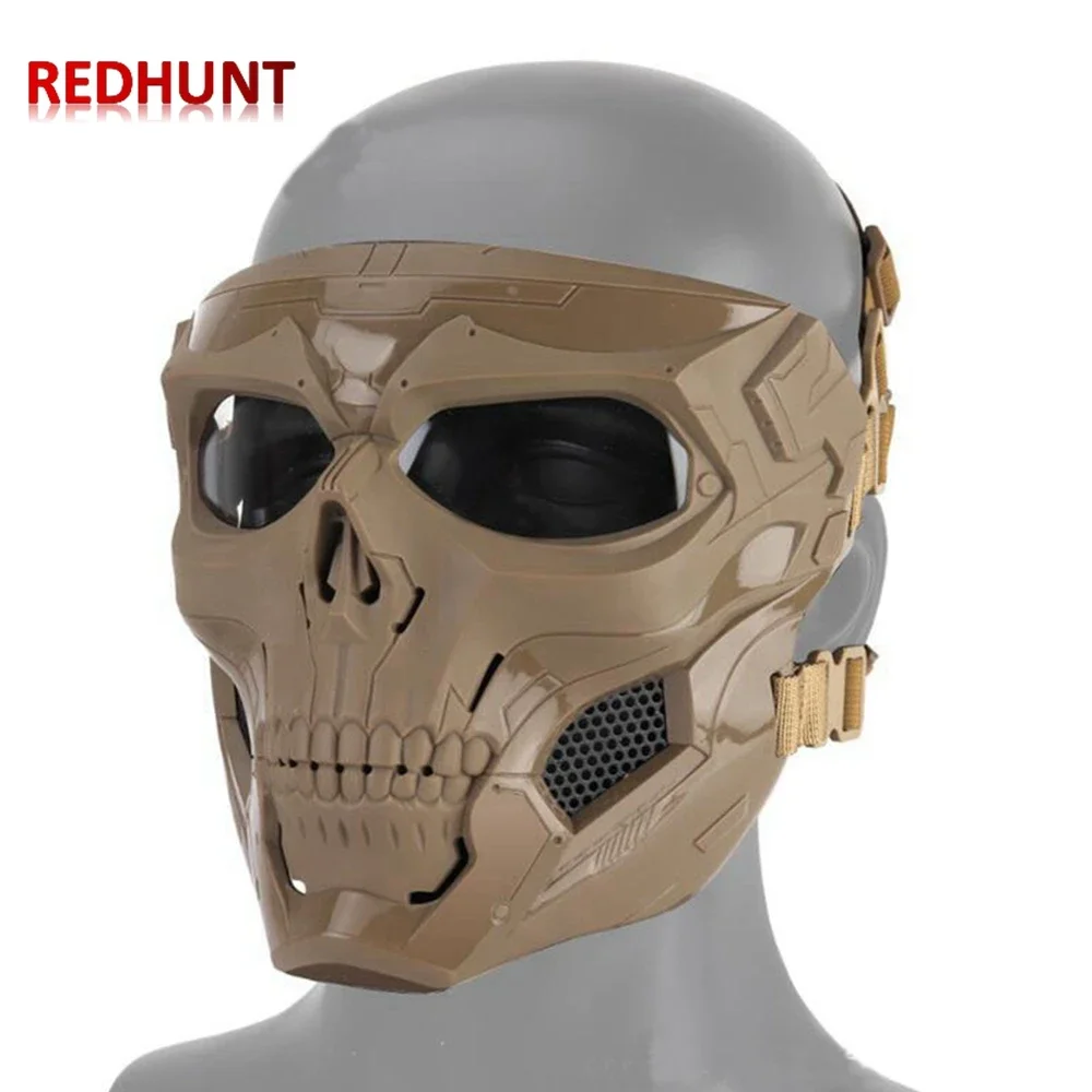 Máscara táctica paintball cara completa calavera, protección ocular