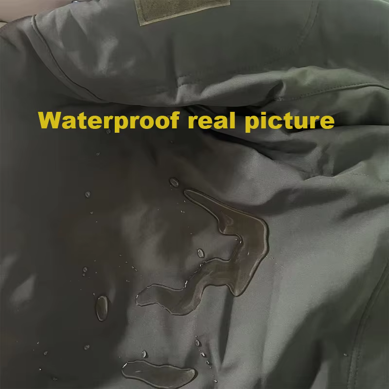 Chaqueta forro polar táctica con capucha, cargo, cortaviento - imagen 5