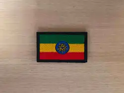 Parche táctico bandera nacional miniatura bordada con velcro