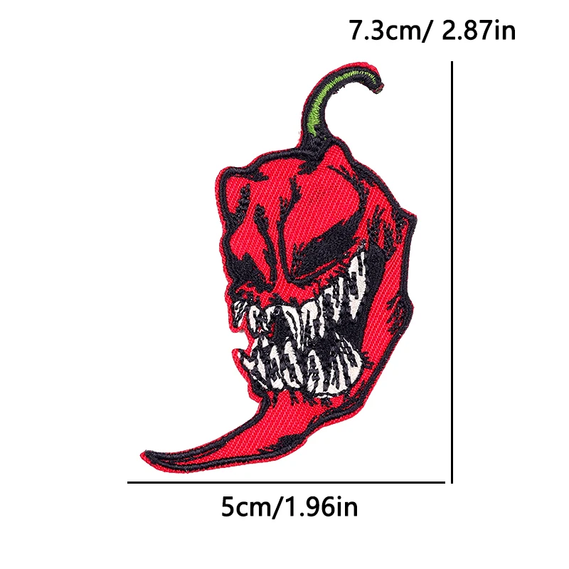 Parche termoadhesivo calavera diablo terror – bordado esqueleto punk - imagen 3