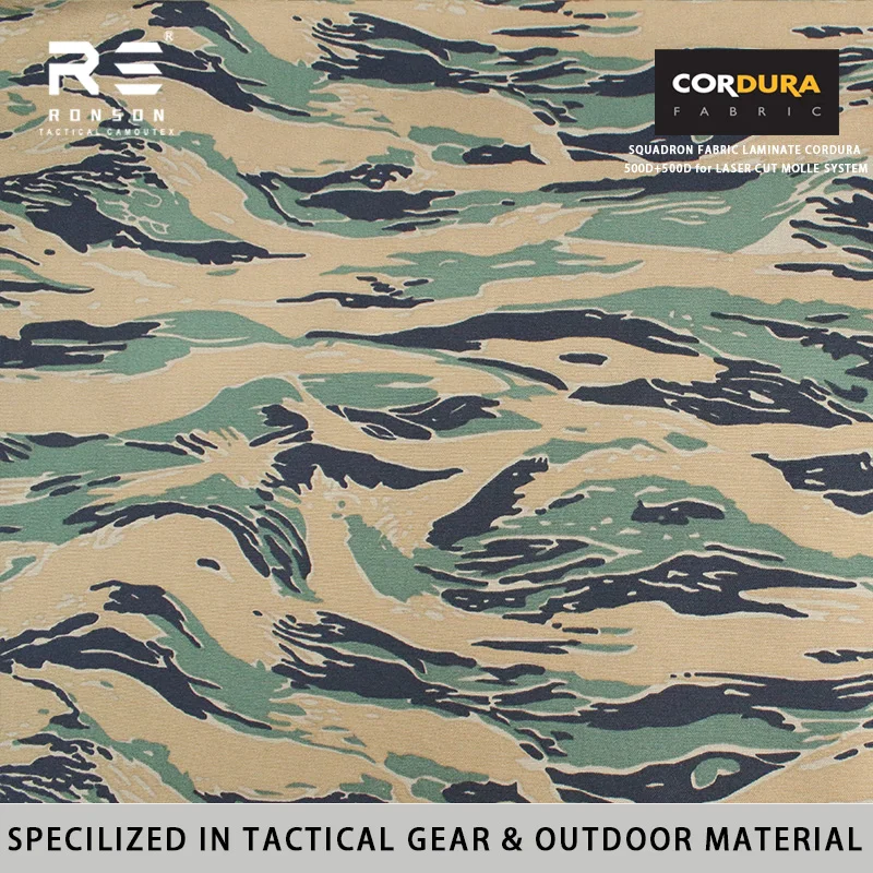Chaleco táctico MOLLE Cordura laminada MARPAT Tiger Stripe corte láser