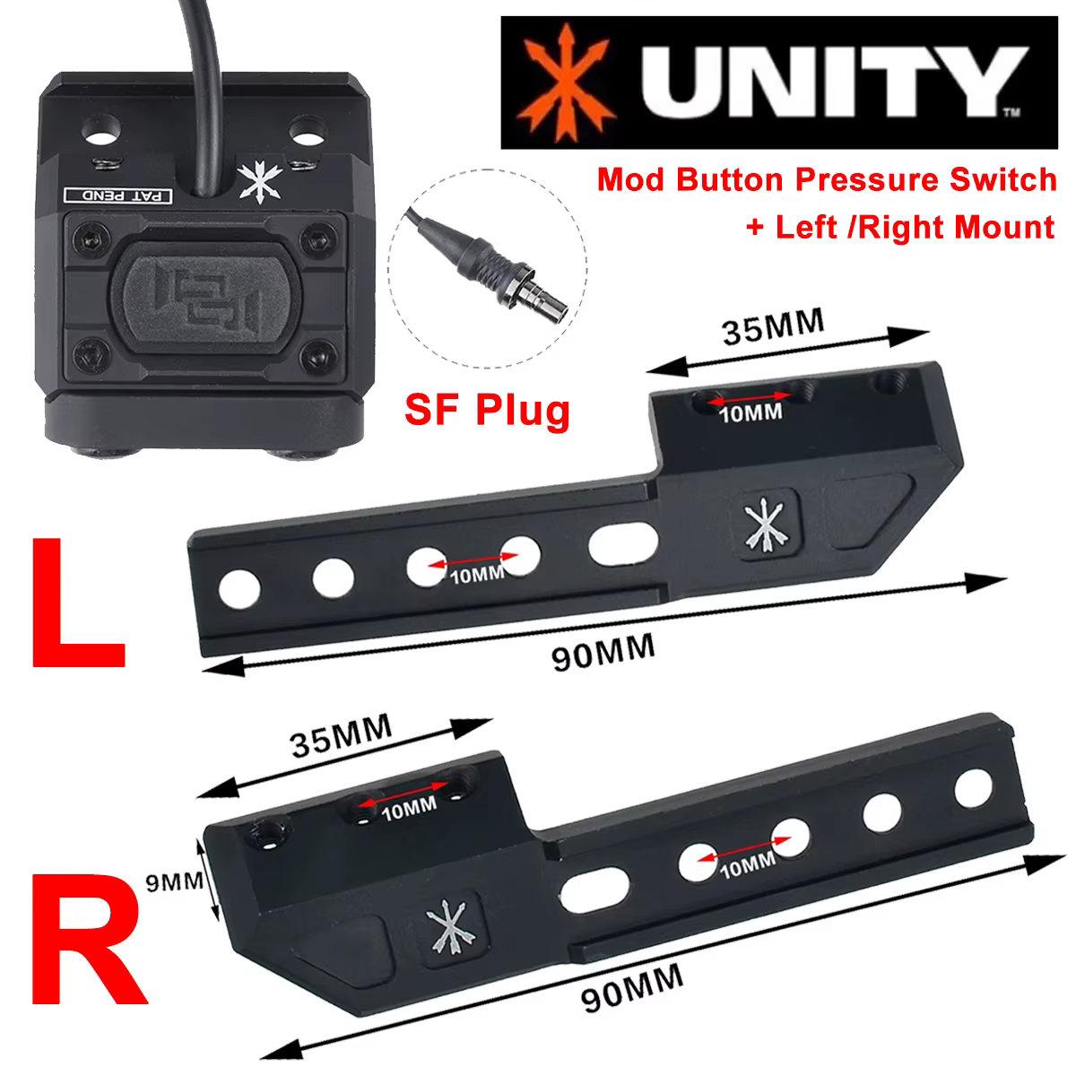 UNITY interruptor táctico offset Picatinny para Surefire M600 - imagen 5