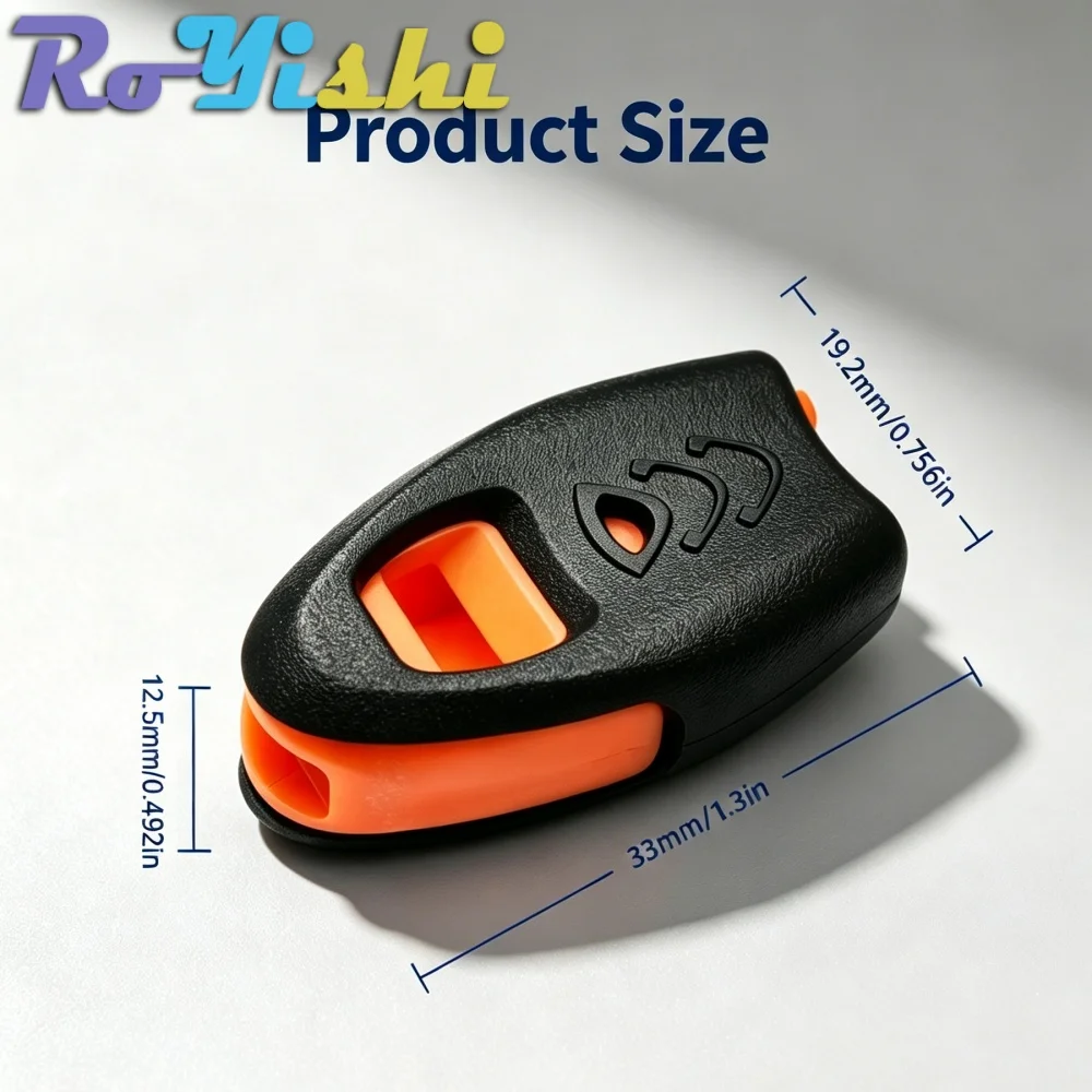 Silbato de supervivencia impermeable con clip para emergencias - imagen 3