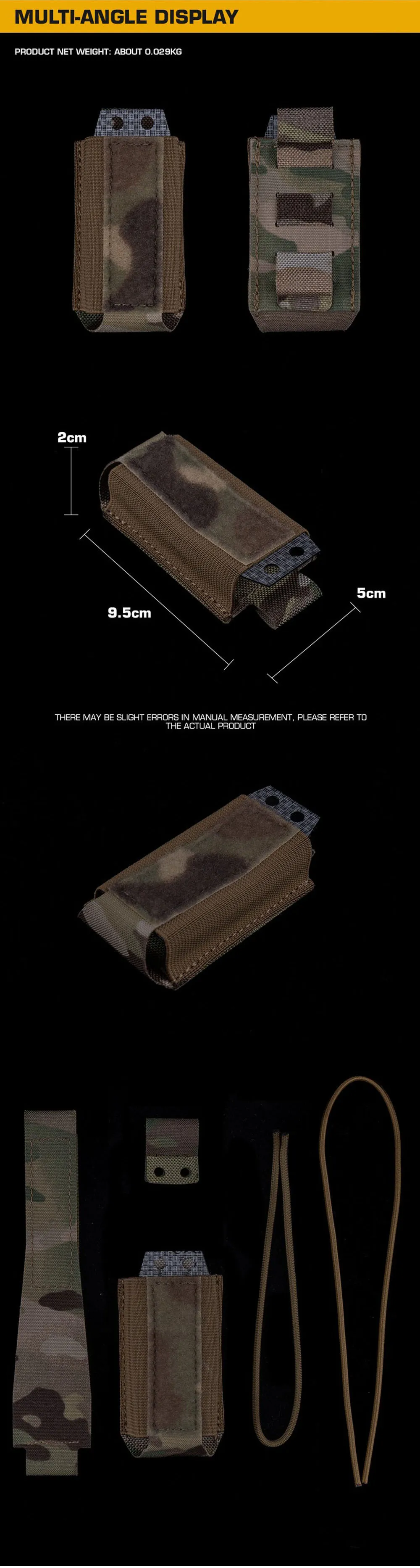 Bolsa táctica Molle con detalle del sistema Molle