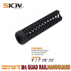 SKWGEAR Guardamanos flotante M4 con riel cuádruple Picatinny