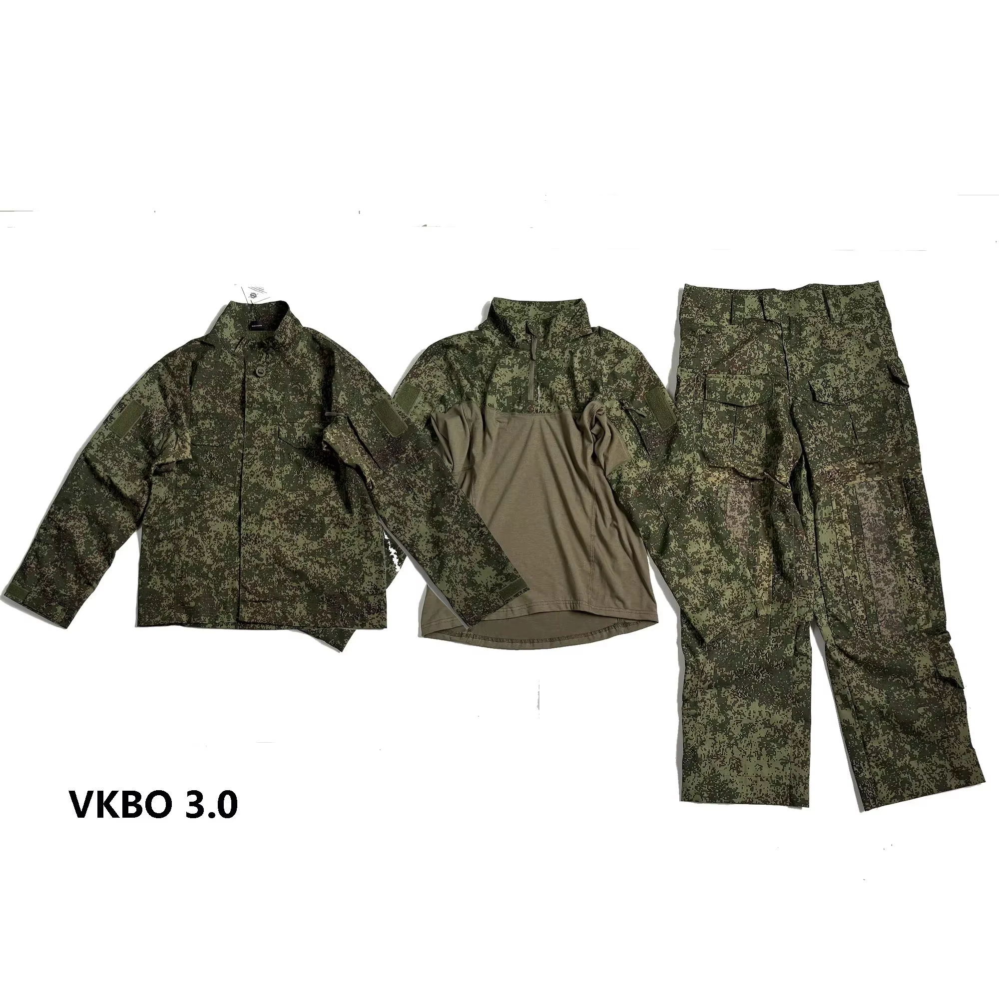 Detalle del camuflaje y textura del tejido