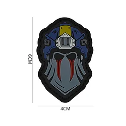 Parche táctico PVC goma blanda calavera Konig de resina para MOLLE