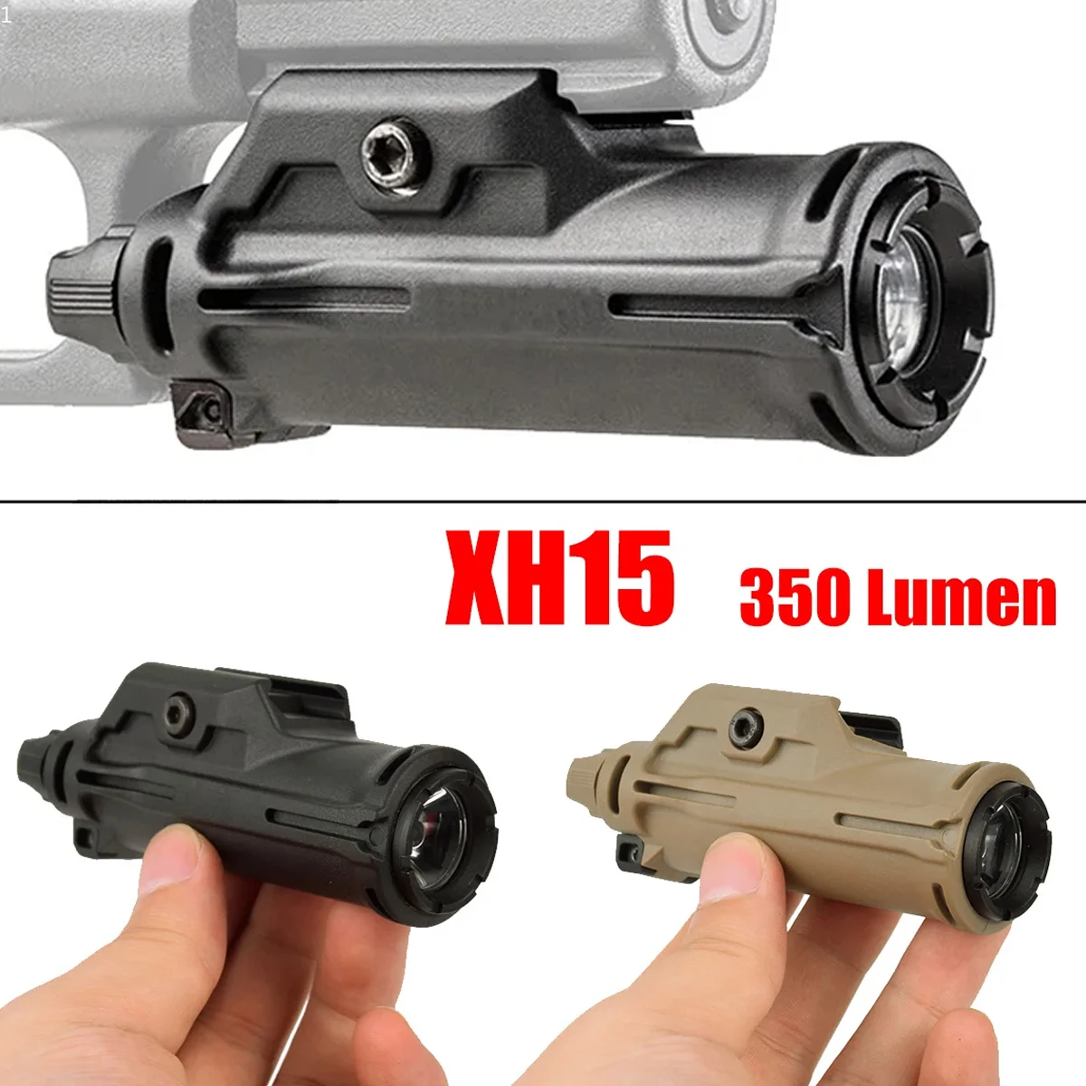 SF XH15 linterna táctica para pistola riel Picatinny compatible Glock