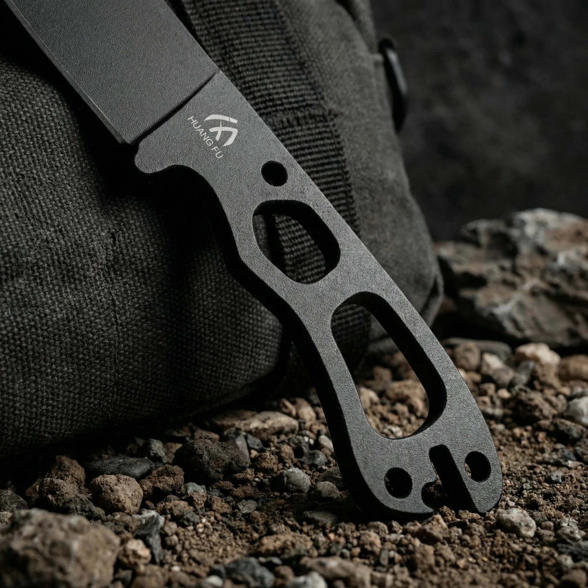 Cuchillo de hoja fija exterior con funda táctica para acampar - imagen 2