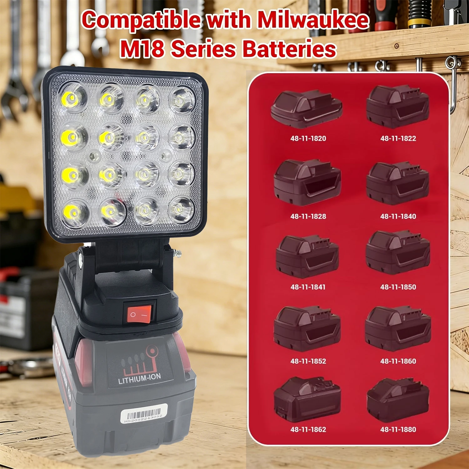 Milwaukee foco LED inalámbrico con lente reforzada para exterior - imagen 4