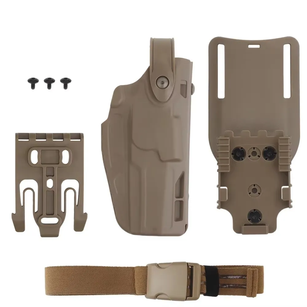Funda táctica P320 M17/M18 liberación rápida QLS airsoft paintball - imagen 3