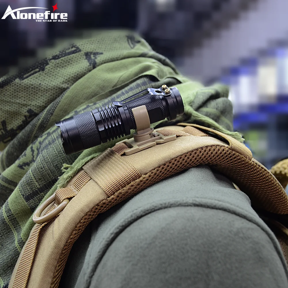 Soporte Linterna Táctica Abrazadera Montaje MOLLE para Mochila