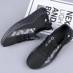 Zapatillas casuales malla transpirable suela blanda ligera para hombre