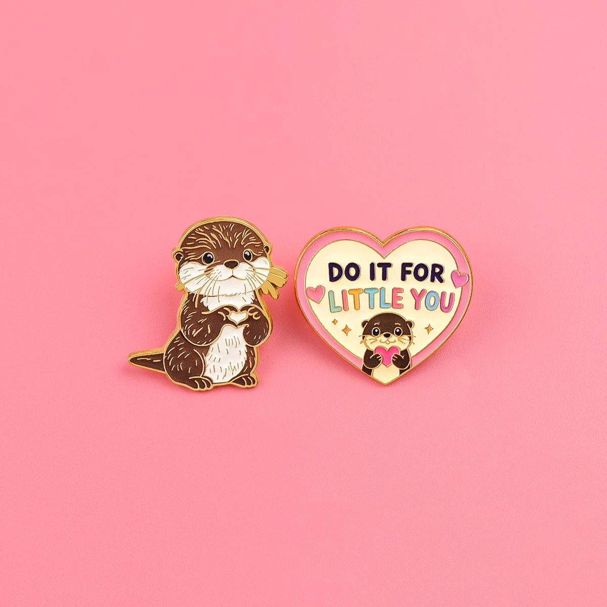 Pin de esmalte DO IT FOR LITTLE YOU broche metálico de solapa - imagen 5