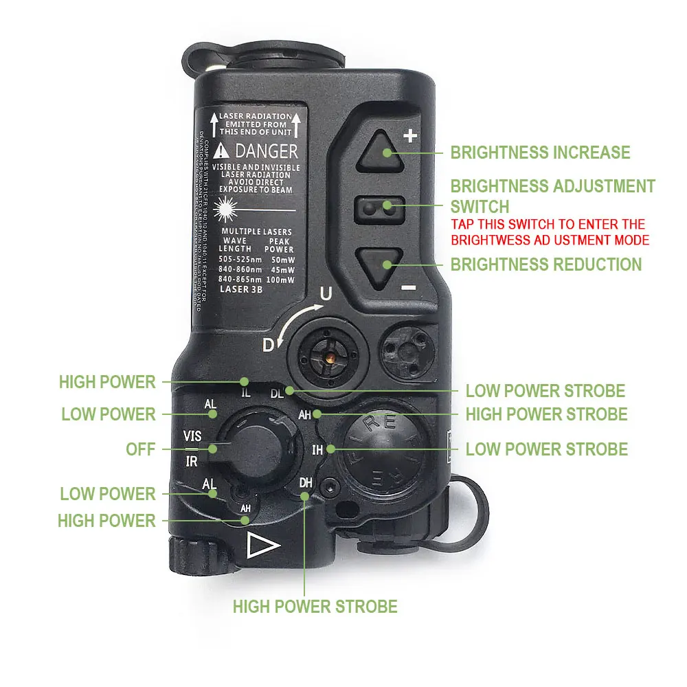 RAID-X Mira láser táctico dual IR SOTAC-GEAR para Picatinny - imagen 2