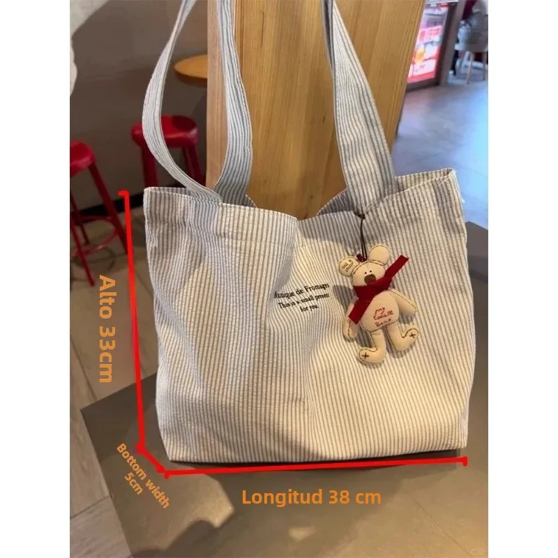 Bolsa de lona táctica bandolera gran capacidad, rayas - imagen 3