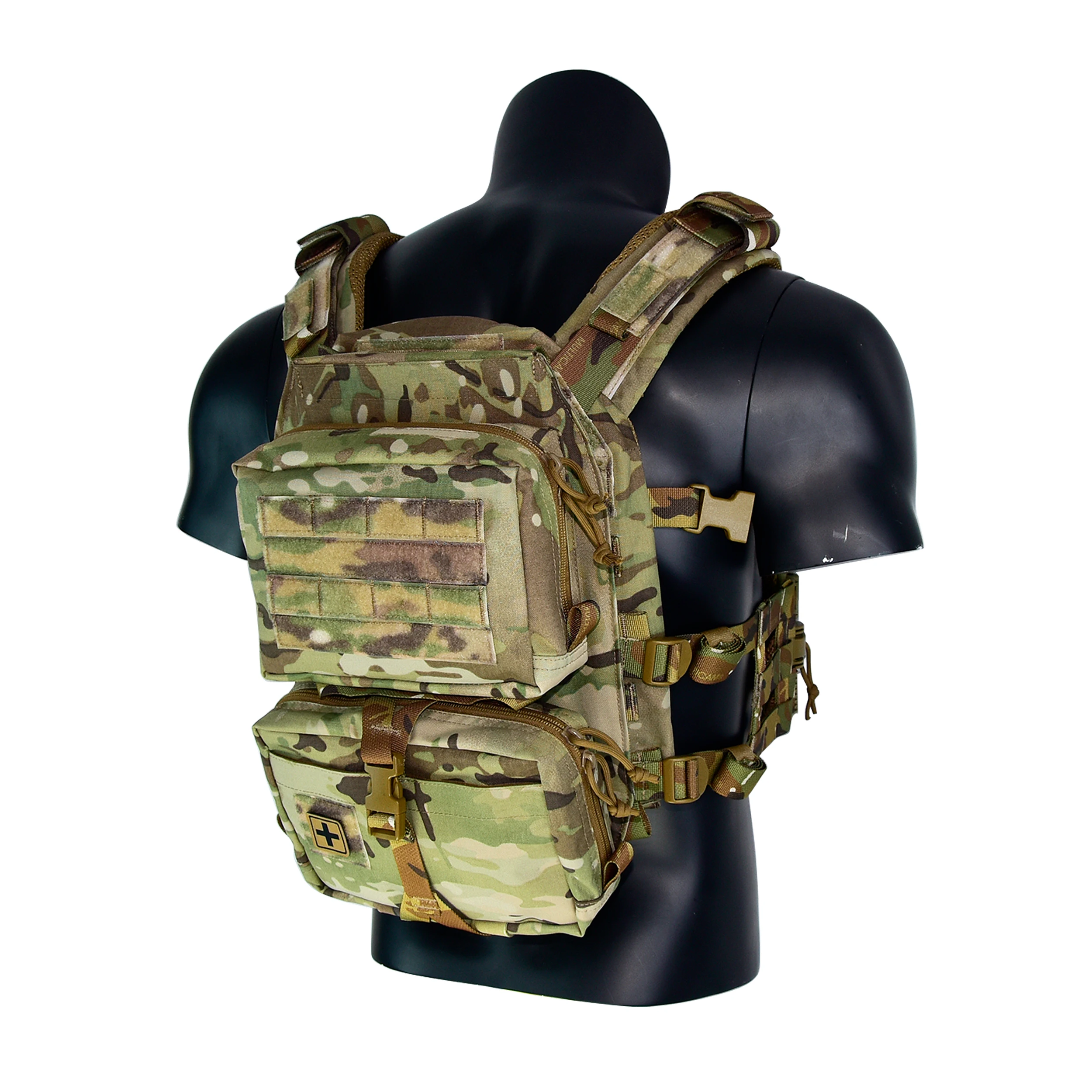Bolsa táctica trasera MOLLE desmontable liberación rápida portaplaca - imagen 3
